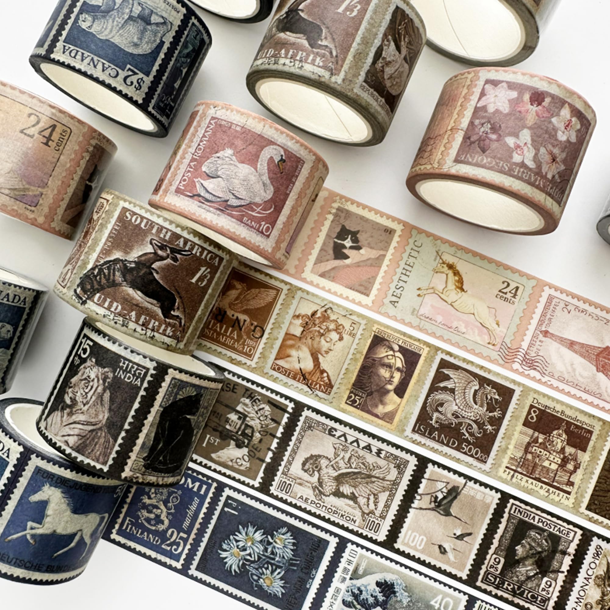 Zestaw 4 rolek taśmy Washi, taśma maskująca, taśma maskująca dla dzieci, kolorowa taśma klejąca do scrapbookingu, pamiętnika, planera, pakowania prezentów