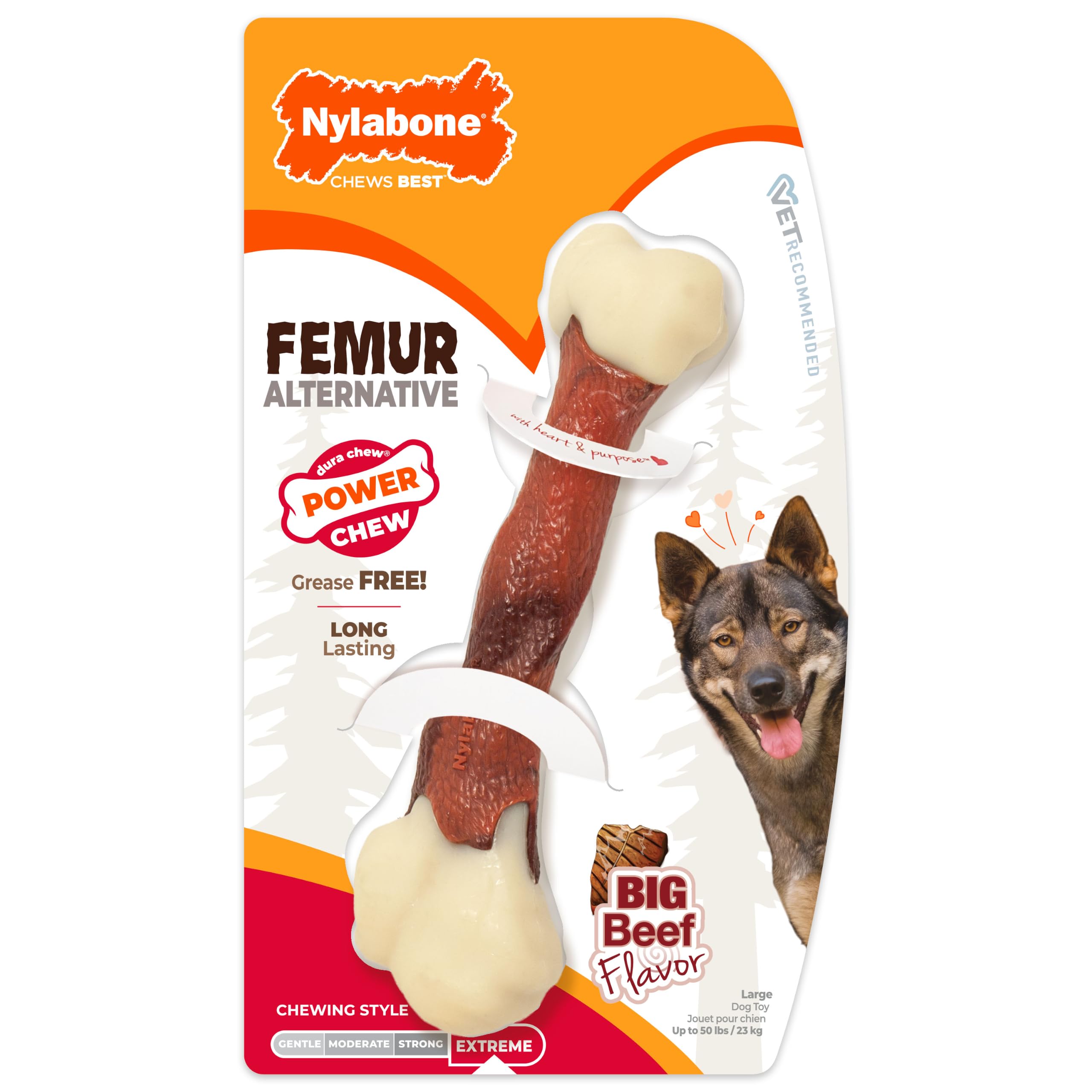 Nylabone Extreme Chew Femur Beef Xlarge