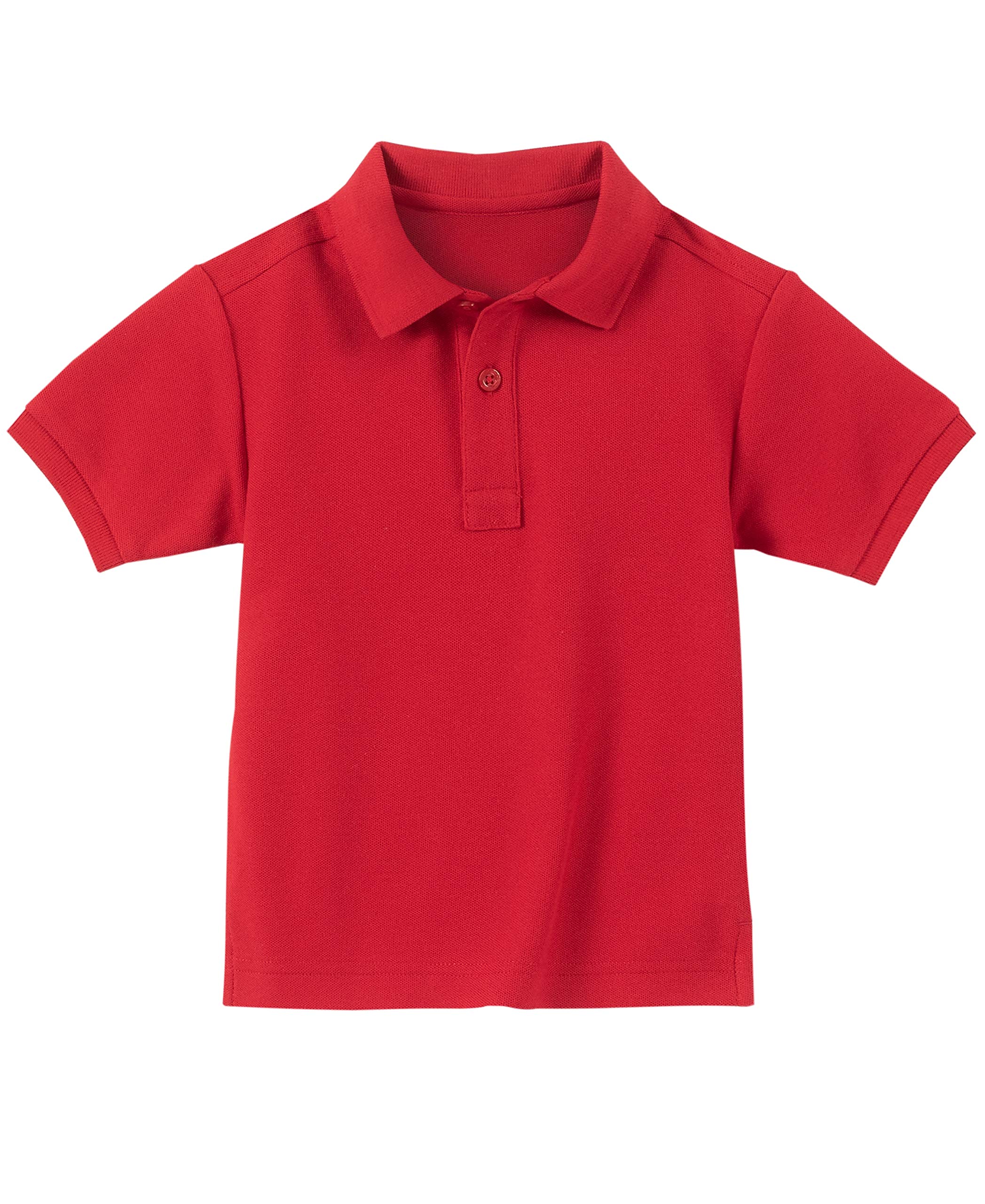 IZODboys School Uniform Short Sleeve Polo Shirt, Button Closure, Comfortable & Soft Pique Fabric