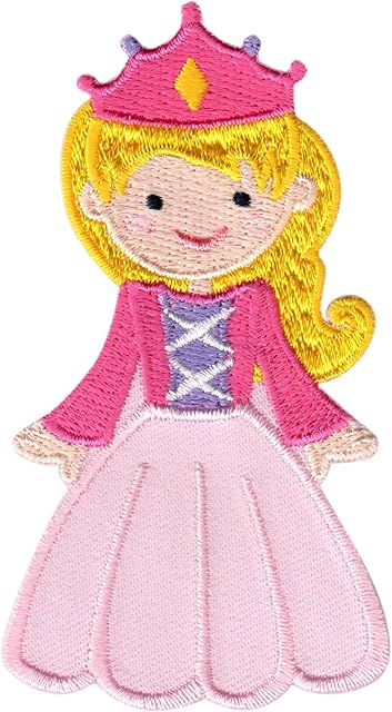 PatchMommy Princess Patch, Iron On/Sew On - Embroidered Applique Motif for Children Kids Baby