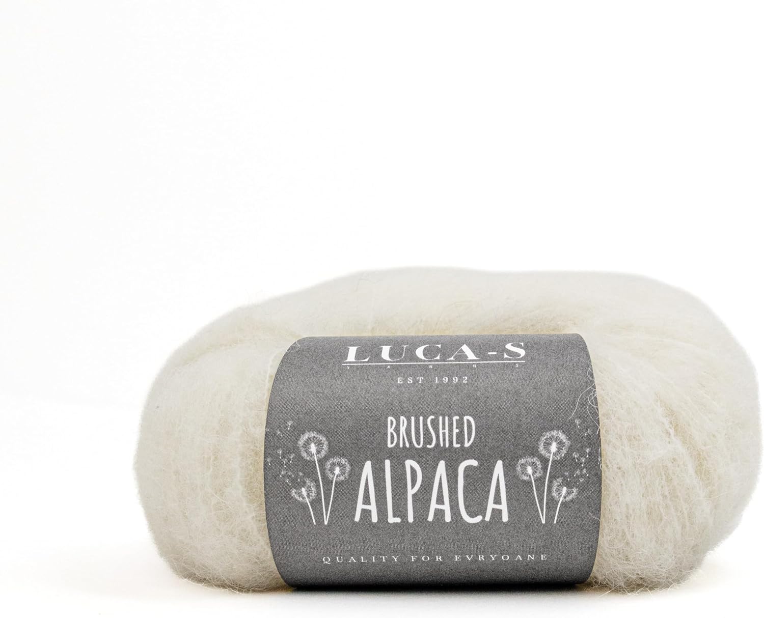 Luca-S Brushed Alpaca Yarn – 5 Skeins of Super Soft & Fluffy Aran Weight Yarn, 4.4 oz (125g), 685 yds (625m) Total, 89% Alpaca / 11% Polyamide