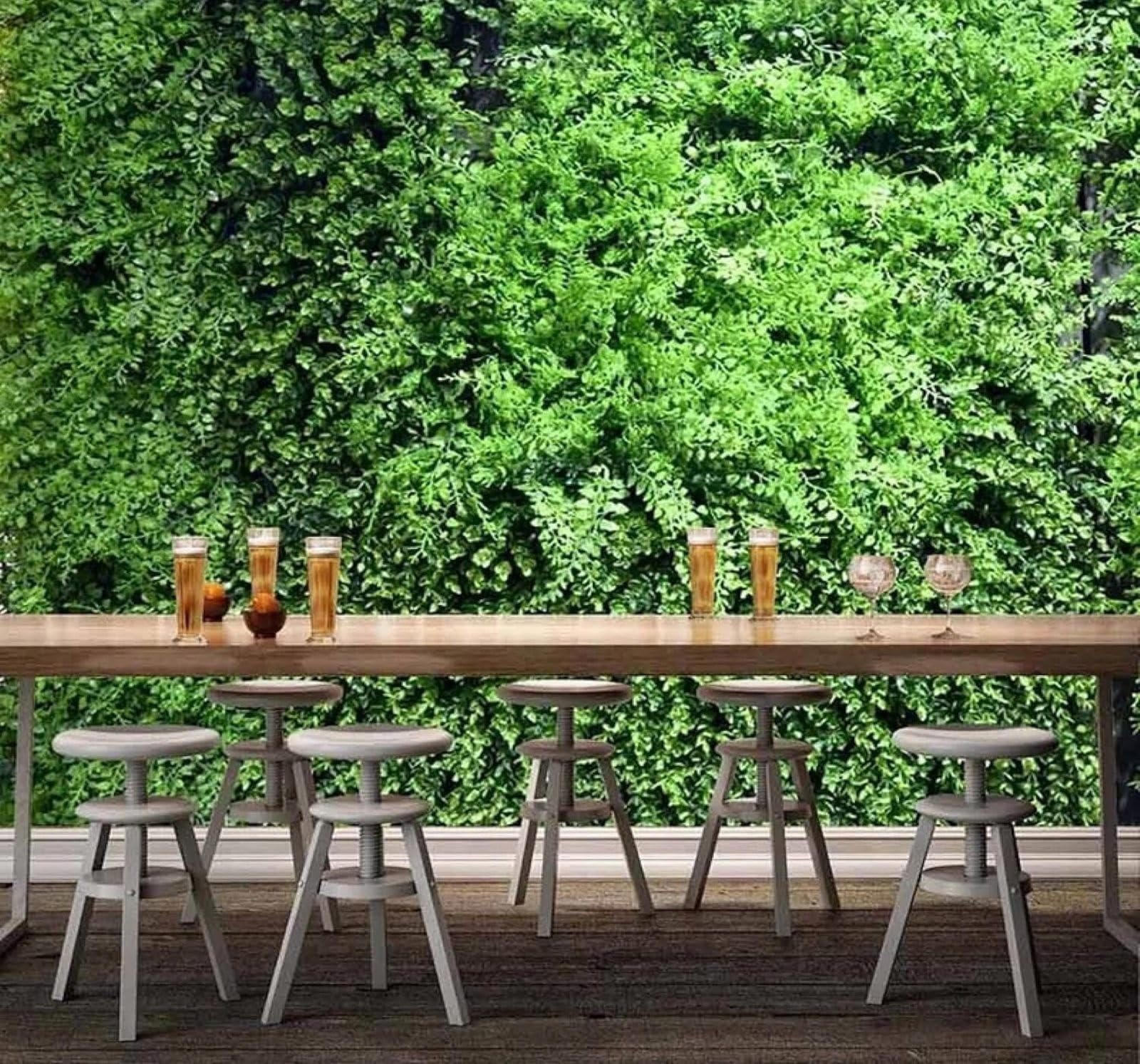 XLMING Fresh Green Leaves Vines Restaurant Café 3D Wallpaper Luxury Silk Study Dining Feature Sofa Grey Bedroom Living Room Tv Decorative Wall-400cm×280cm
