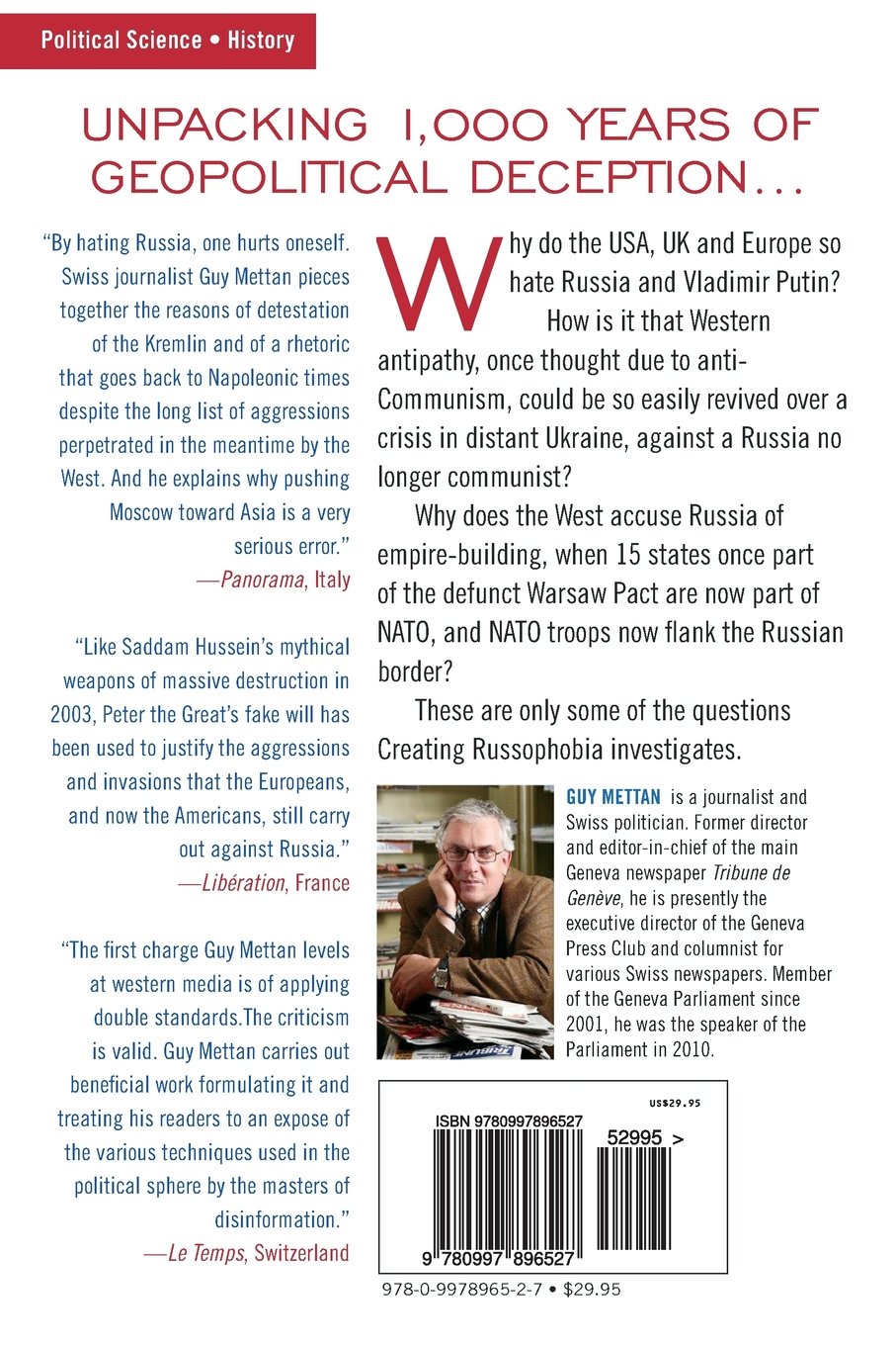 Creating Russophobia: From the Great Religious Schism to Anti-Putin Hysteria