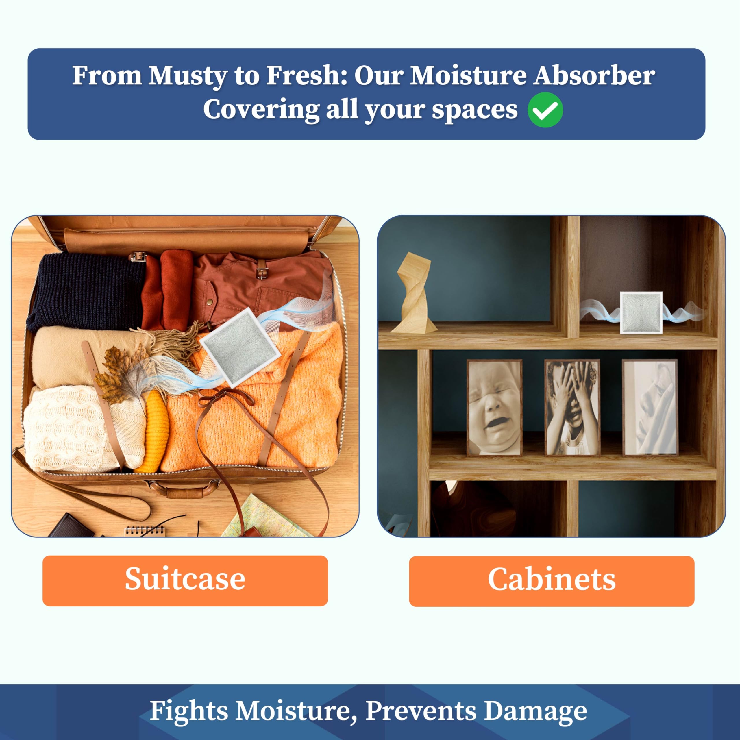 Moisture Absorbers - Protect Clothes & Belongings -5 Moisture Absorbers - Protect Clothes & Belongings -5