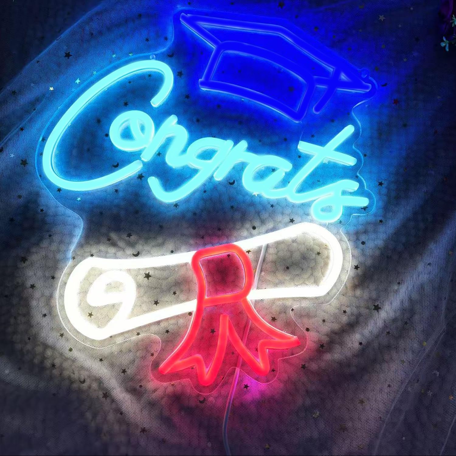 Xusdamyj Congrats Neon Sign, Custom Neon Sign Class of 2025, Graduation Party Decor, Personalized Gift, Color 8 - Image 2