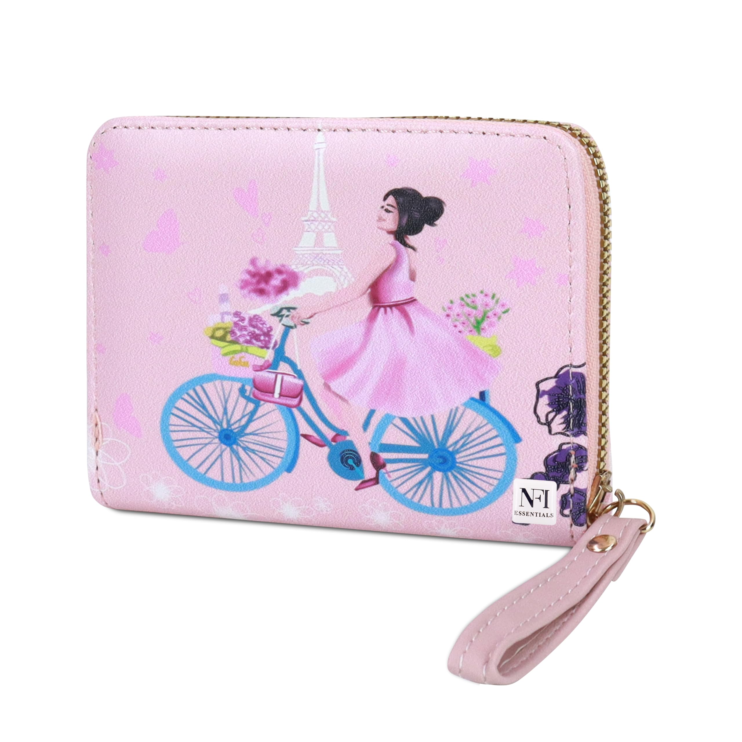 Small Wallet for Women, PU Leather Mini Clutch Wallet for Girls, Printed Zipper Hand Purse Credit Card Holder Coin Purse for Girls-image-32