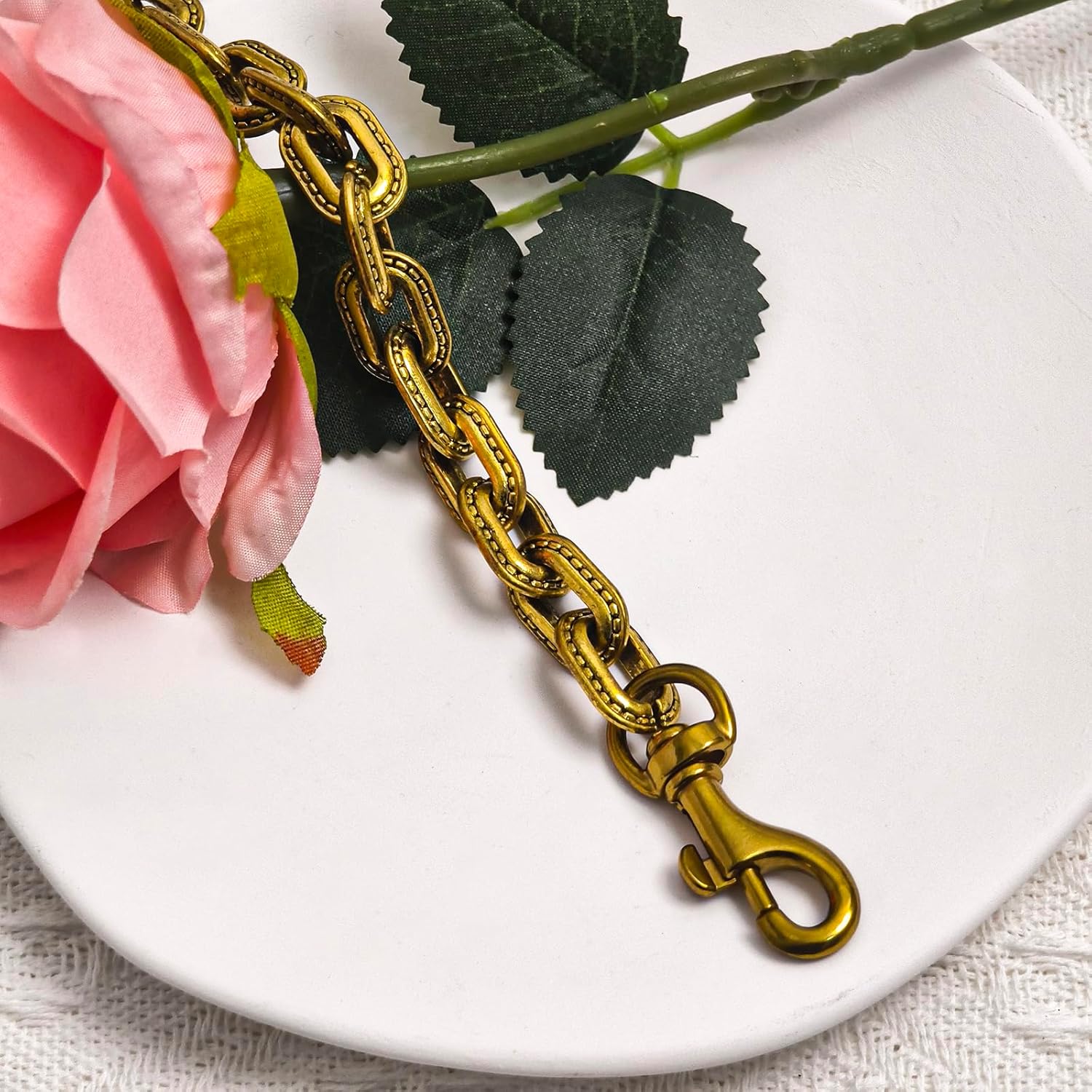 Vintage Gold Bag Charms Purse Extender Chain Floral Cute Wallet Keychain Accessories for Women's Handbags Bags &Jeans - Image 4