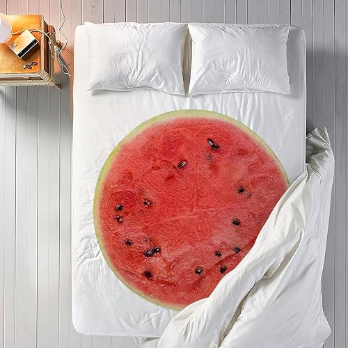 Miniatura 5 de Manta envolvente de sandía, suave forro polar de microfibra de primera calidad, regalos novedosos para adultos, niños y adolescentes, 60 pulgadas