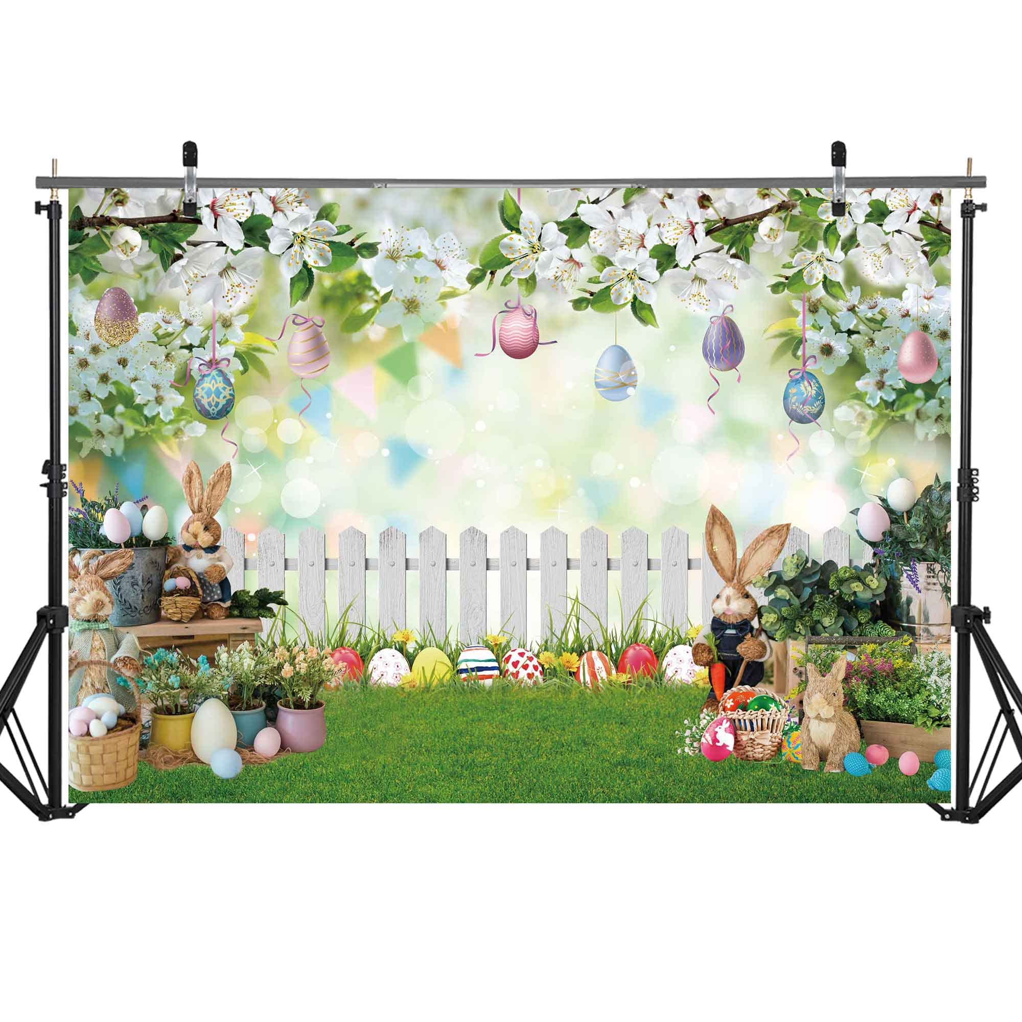 背景布【イースターJ】サンプル　ペット撮影用フォトブース　縦長　春　うさぎ　卵 背景布【イースターJ】サンプル ペット撮影用フォトブース 縦長