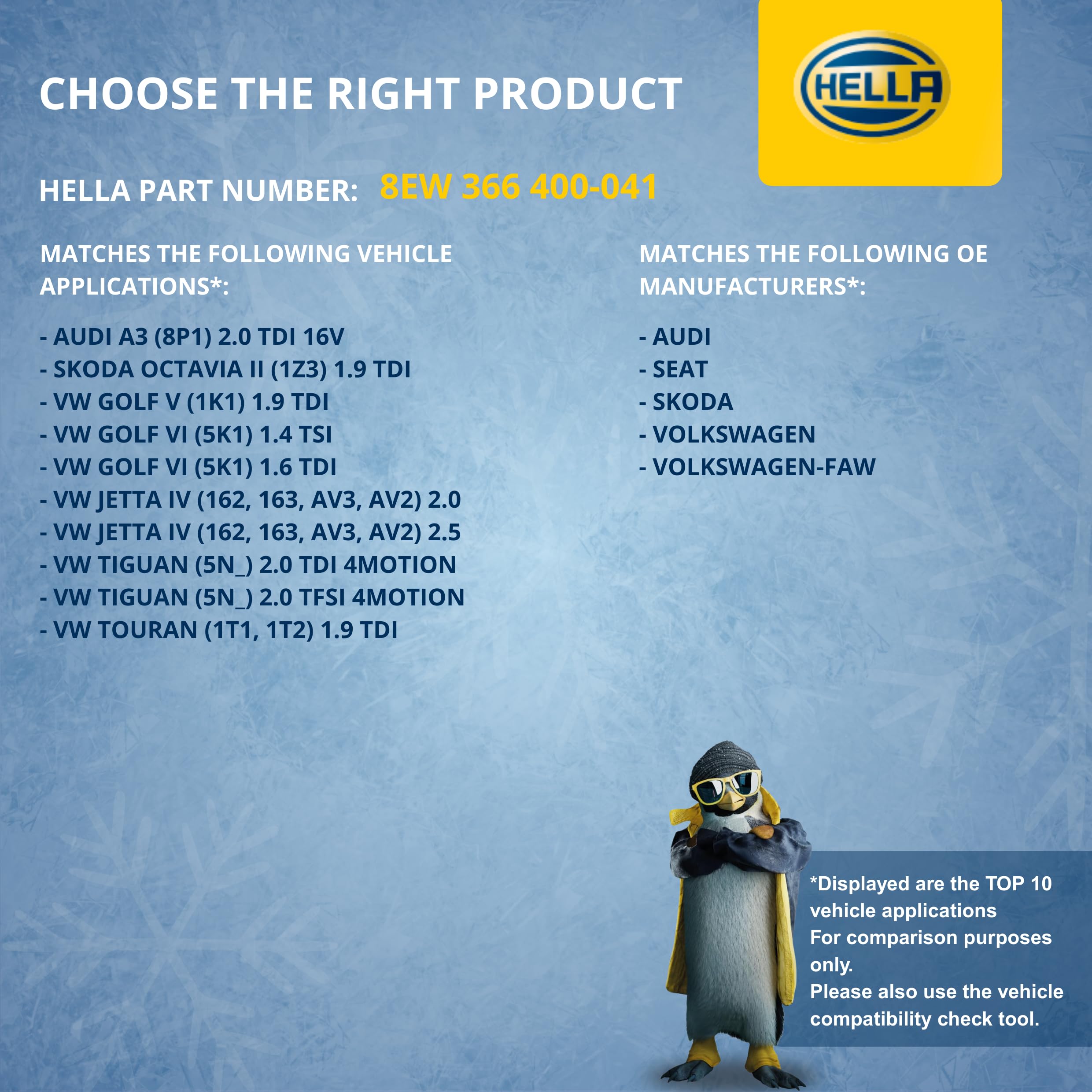 HELLA 8EW 366 400-041 Pulseur d'air habitacle - 12V - 180W