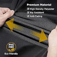Vista 6 de Funda plegable impermeable para carro, protección resistente para carrito de jardín (38 x 22 x 20 pulgadas)