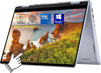 Dell Inspiron 14 7740 Laptop, 2 in 1 14" FHD+ Touchscreen Business Laptops, Intel Core 5 > i7-1355U, 16GB DDR5 RAM, 512GB PCIe SSD, Backlit Keyboard, Fingerprint, 10Hr Battery Life, Windows 11 Pro
