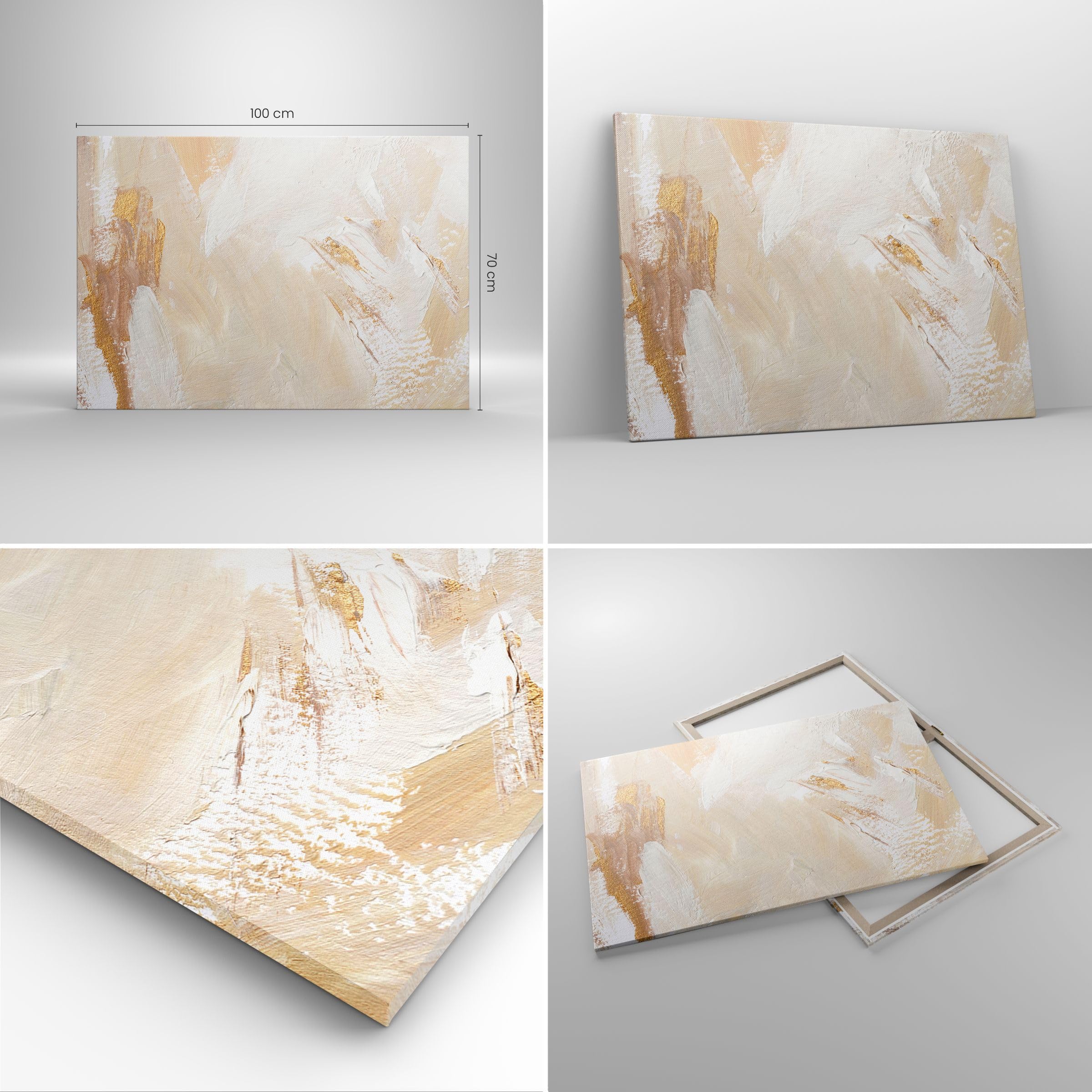 ARTTOR Leinwandbild 100x70cm Wandbild Abstrakt Pastell - 5371