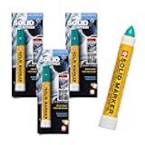Sakura Solid Paint Markers with Twist Up Tip - Low Temperature Permanent Marker Pens - Window, Wood, & Glass Marker - Green Paint - 3 Pack