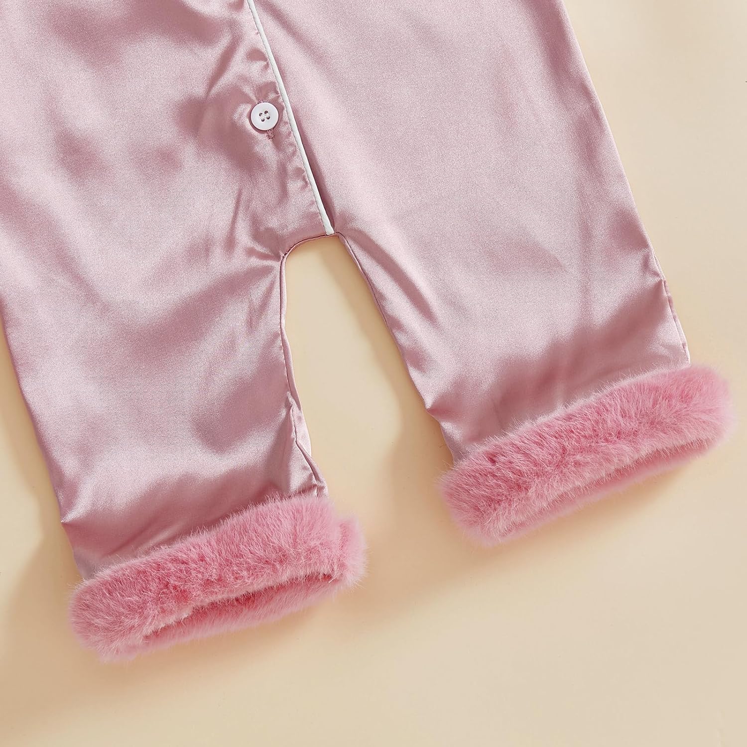 Multitrust Newborn Baby Girl Boy Silk Pajamas Long Sleeve Button Down Satin Infant Pjs One Piece Jumpsuit Loungewear - Image 6