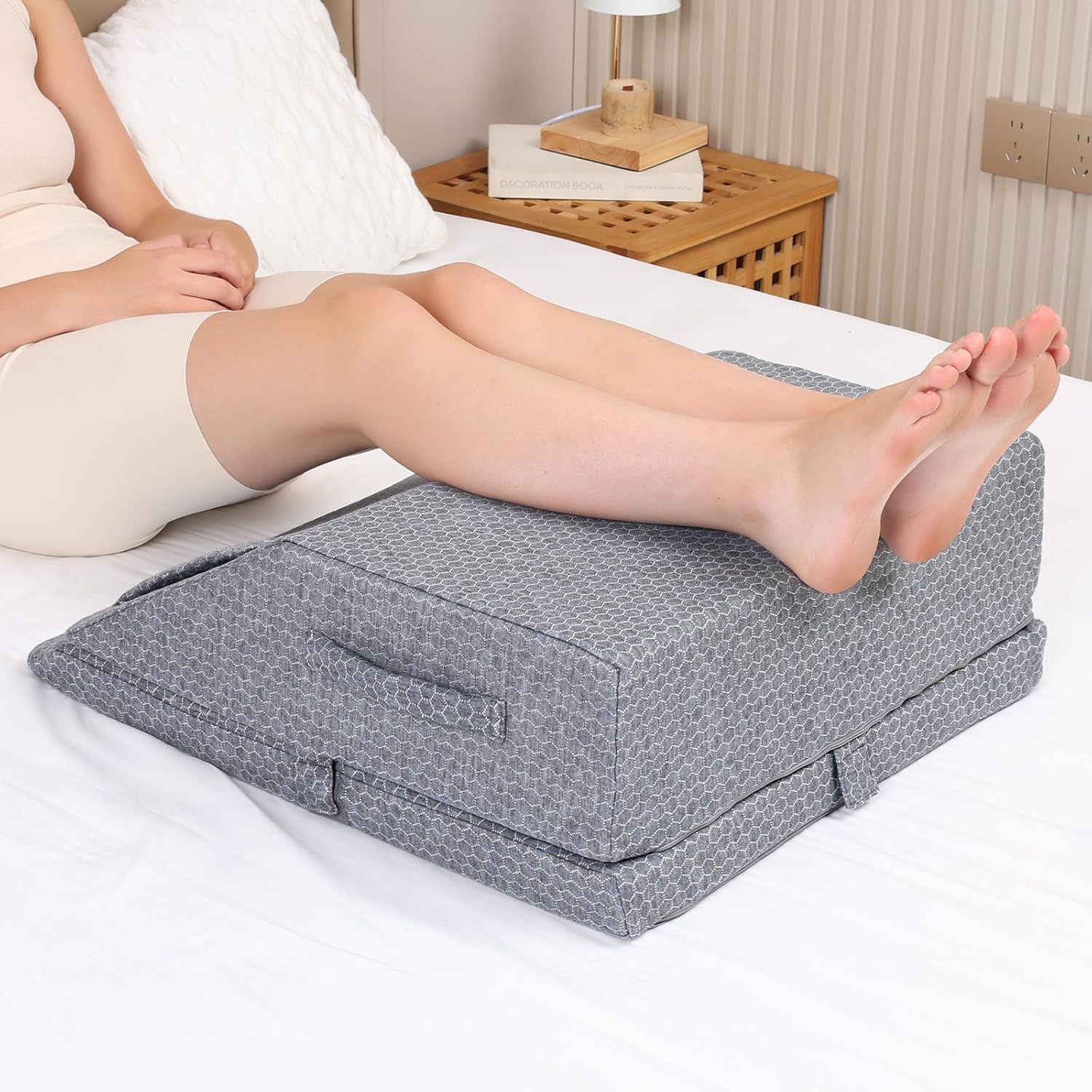 Adjustable Leg Pillow Elevation Blood Circulation Leg Elevating Pillows for After Surgery Recovery,Swelling,Sciatica Back Knee Hip Ankles Pain Relief
