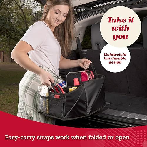 Miniatura 7 de Lusso Gear Organizador de asiento de automóvil para asiento delantero o trasero, ideal para adultos y niños, cuenta con 9 compartimentos de