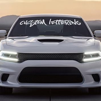 Custom Windshield Decal with Text, Personalized Windshield Decals for Cars