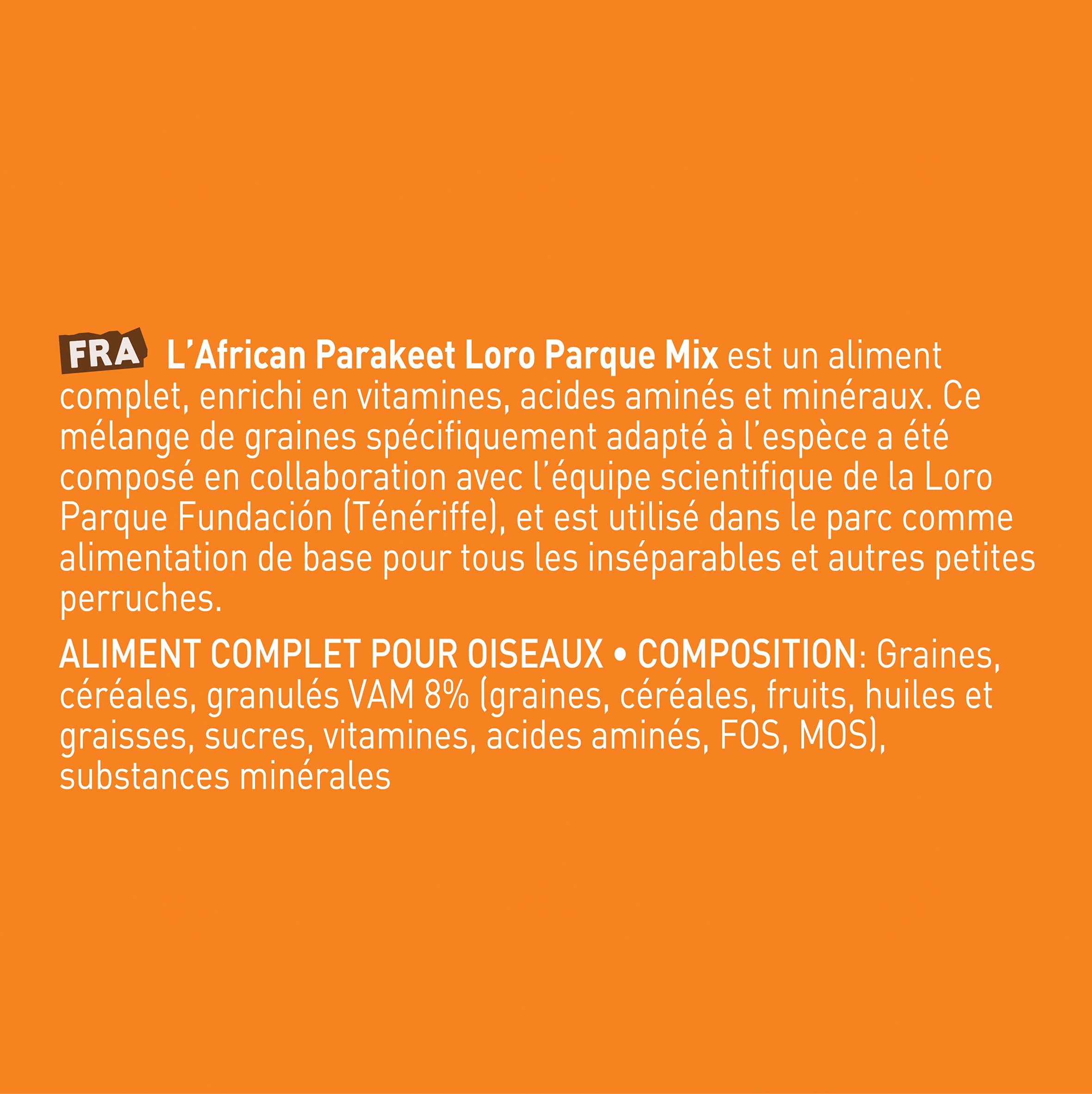VERSELE-LAGA - Mix di parrocchetti africani Prestige Loro Parque - Mix di semi arricchiti, completi e vari - 20 kg