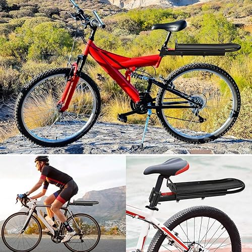 Miniatura 7 de BicycleStore - Soporte trasero para bicicleta, equipaje, carga y turismo, accesorios de ciclismo, liberación rápida, aleación de aluminio ajustable,