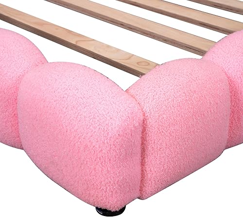 Miniatura 51 de SOFTSEA Marco de sofá cama simple para sala de estar, sofá cama tapizado de tamaño matrimonial con colchón de funda de lino, respaldo y Beige,Beige