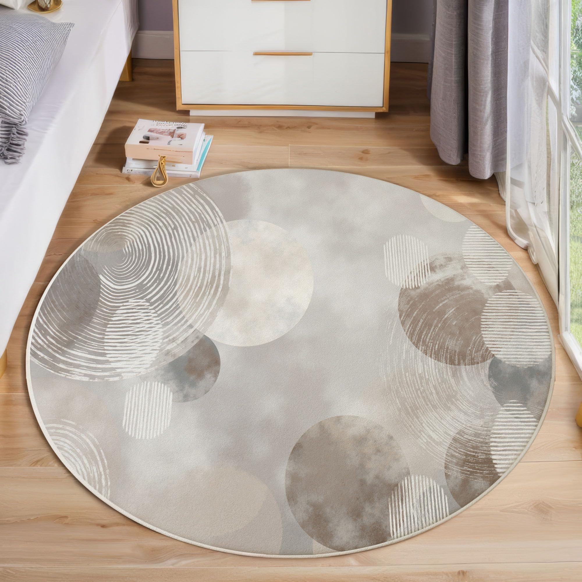 Tapis de salon antidérapant et extra doux lavable à poils courts gris