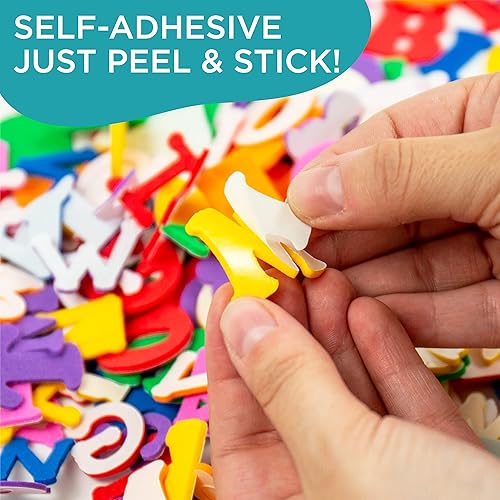 Miniatura 5 de Horizon Group USA - Letras del alfabeto de espuma adhesiva, más de 1000 letras del alfabeto adhesivas, incluye letras A-Z, 7, 2 fuentes, letras