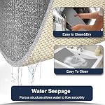 BLESWIN PVC Loofah Shower Mat 32"x16", Soft Textured Non Slip Bath Mats for Inside Shower, Shower Mats with Drain, Washable, Quick Drying Bath Mats for Bathroom Wet Areas, Grey