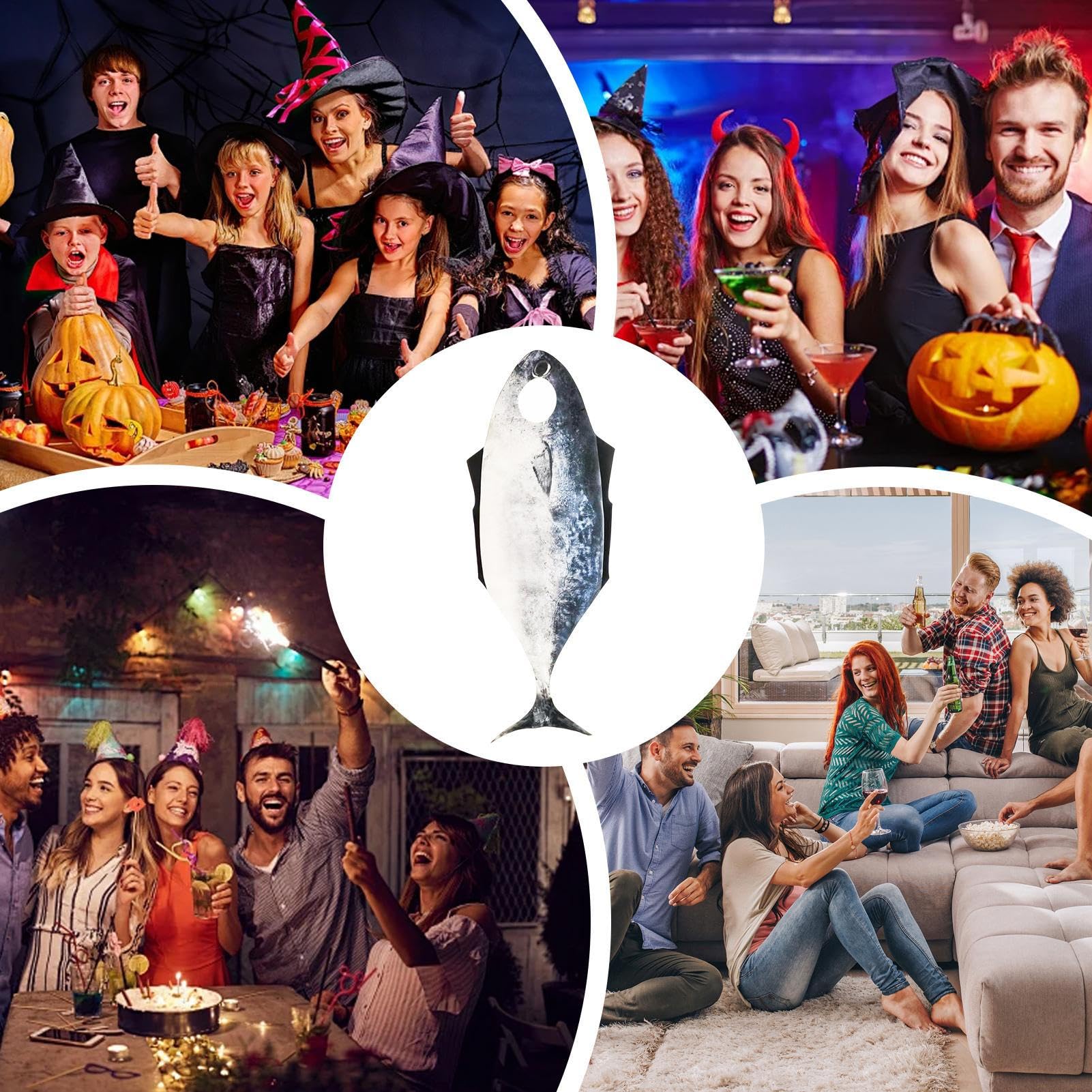 Genérico Disfraz Merluzo Adulto Gigante Realista | Disfraz De Pescado Halloween Cuerpo Completo | Disfrazs De Carnaval | Disfrazs De Animal Marino Adulto para Despedidas Cosplay Festivales