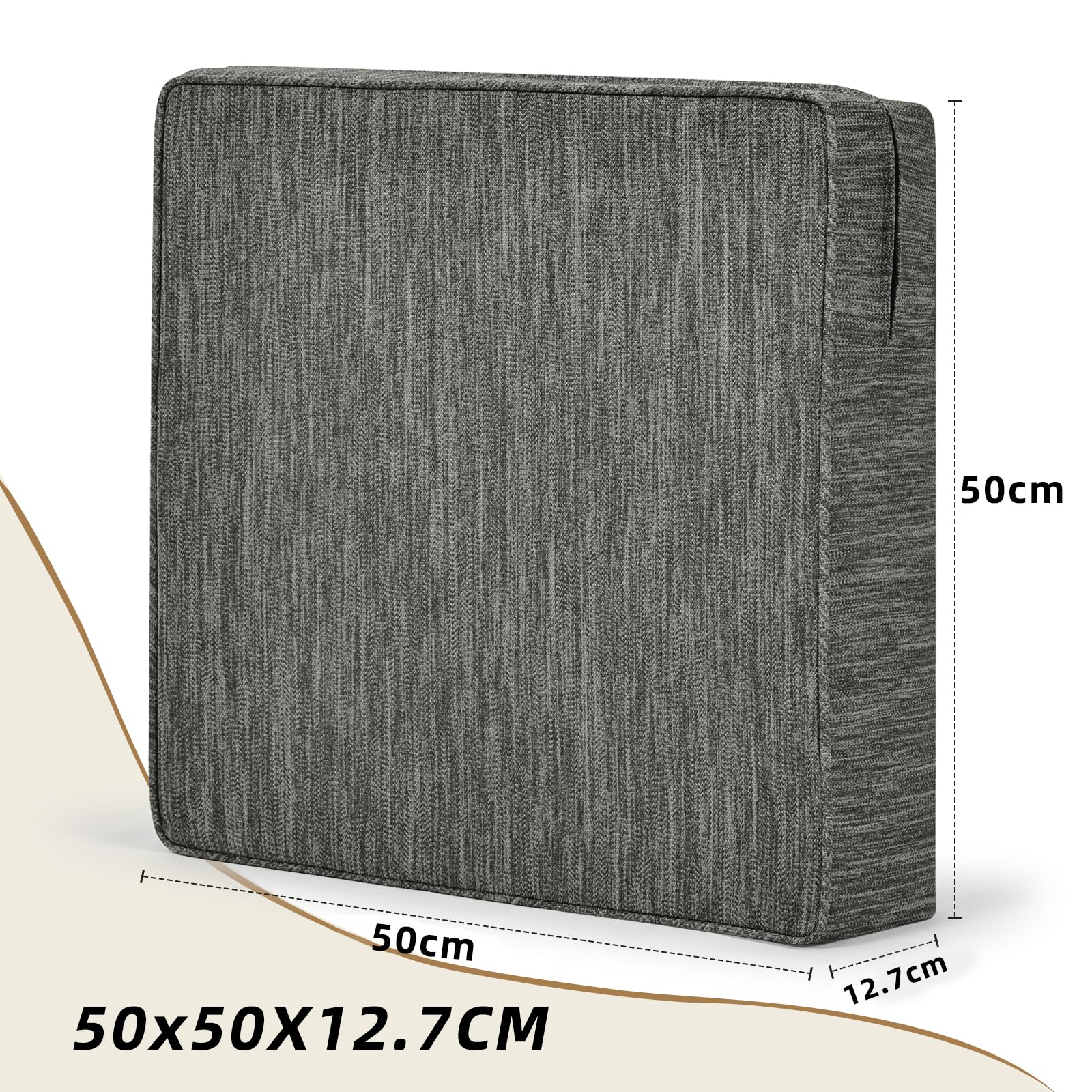 Cojín grande de espuma viscoelástica de doble capa para reclinador, sofá, silla de brazo con cubierta lavable texturada, base antideslizante para alivio del dolor y la presión de la cintura