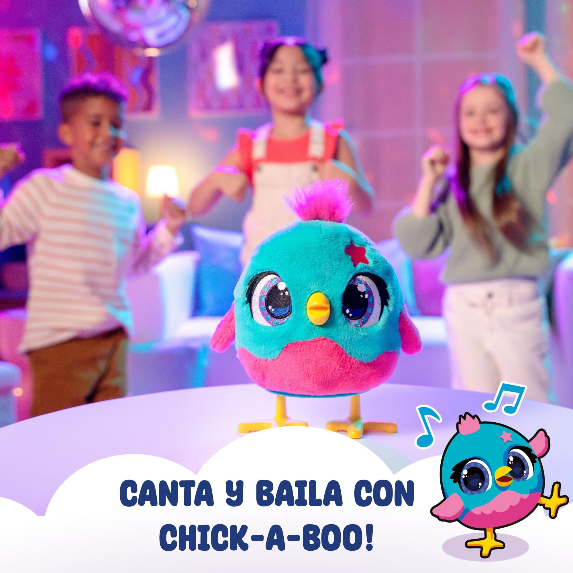 Chick-a-Boo, Peluche Interactivo Que Pone Huevos, Baila y Canta, Juguete para niños a Partir de 3 años, diversión y Cuidado Real