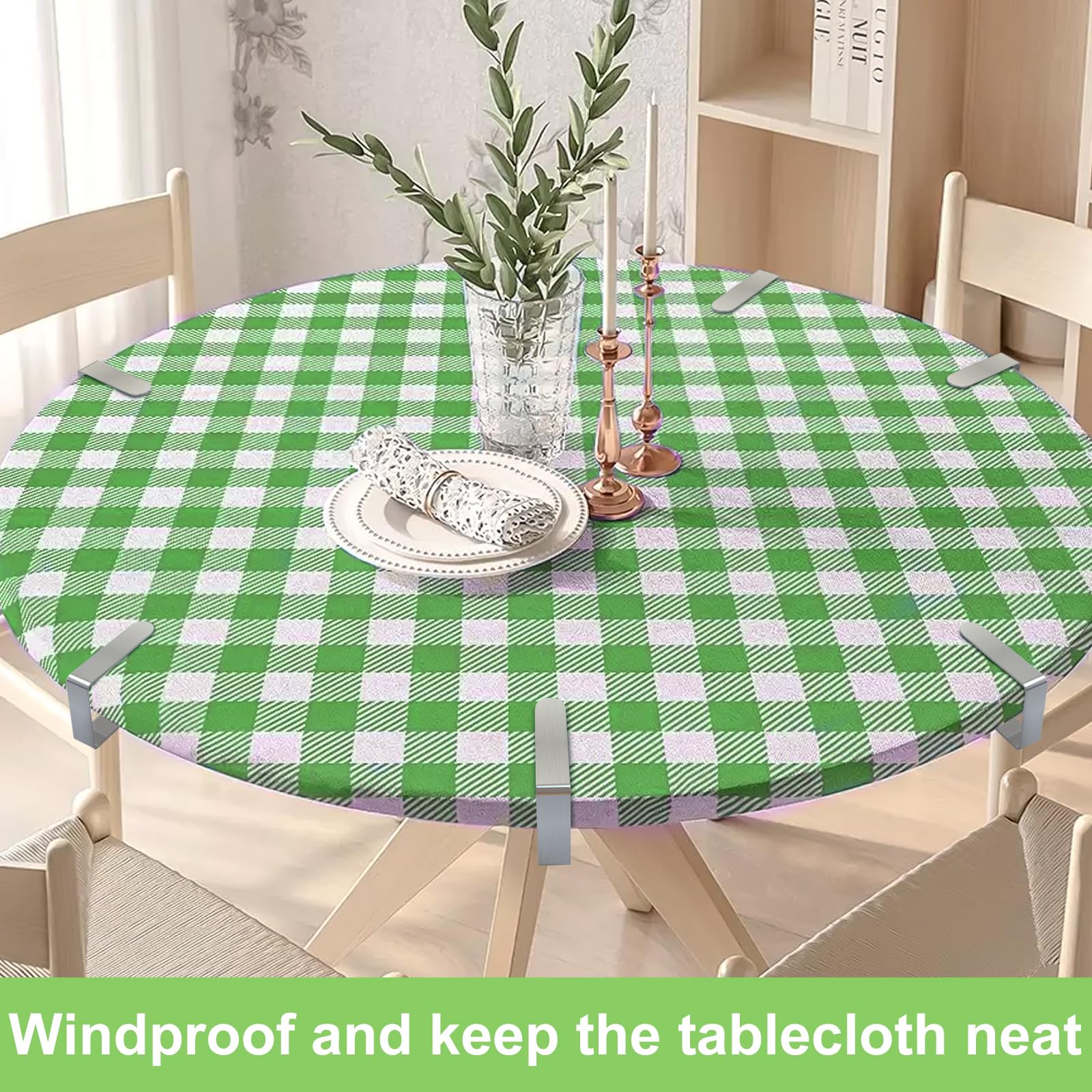 6 Clip Ferma Tovaglia In Acciaio Inox - Grandi 8x7cm, Per Picnic, Feste E Tavoli All'Aperto