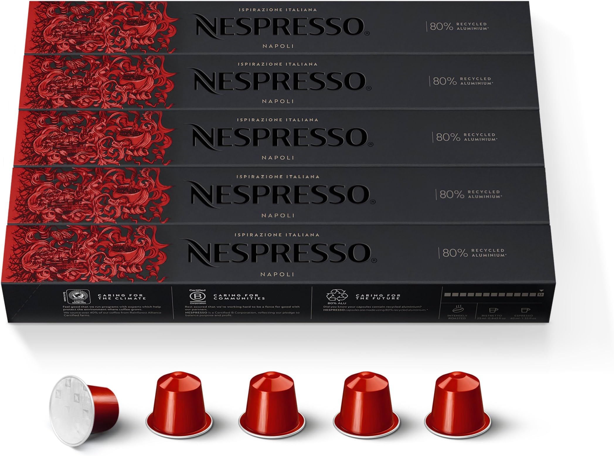 Capsules Original Line, Ispirazione Napoli, Dark Roast Coffee Pods, 50-Count Espresso Coffee Pods,