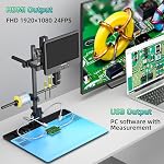 Andonstar AD249S-Max 10.1'' HDMI Digital Microscope with Super Max Soldering Station, Helping Hands, 2000X 3 Lens 2160P UHD Video Record, Soldering Microscope for Electronics Repair, Slides, 32GB Card