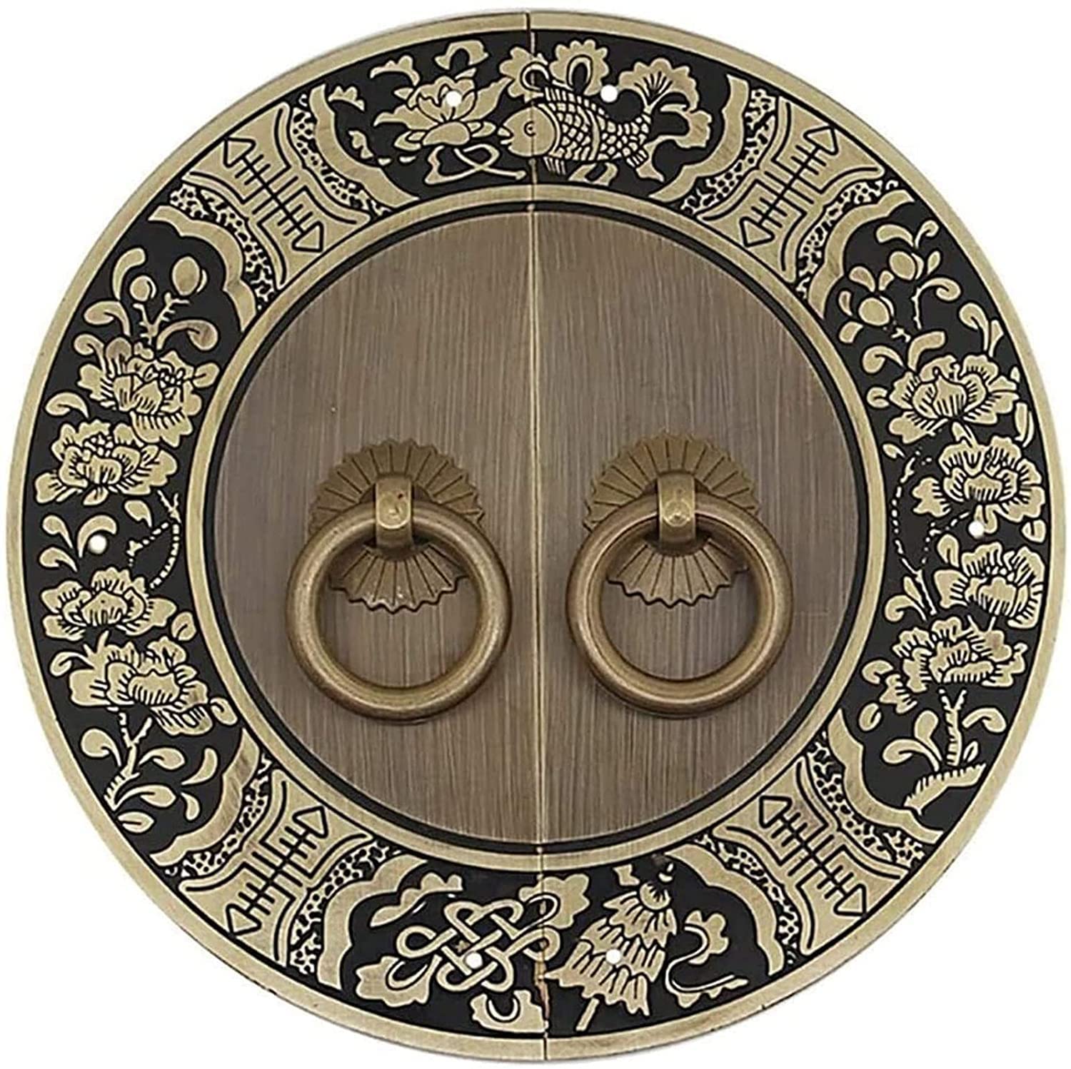 Classical Door Handle Knockers Chinese Brass Plate Furniture Pull