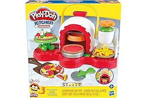 Kitchen Creations Stamp 'n Top Pizza Oven Toy, Play Doh Set for Boys