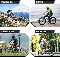 Vista 6 de Bucklos Kit de frenos de disco para bicicleta de montaña, pinza de freno de disco mecánica tirando de línea con palancas de aleación de aluminio