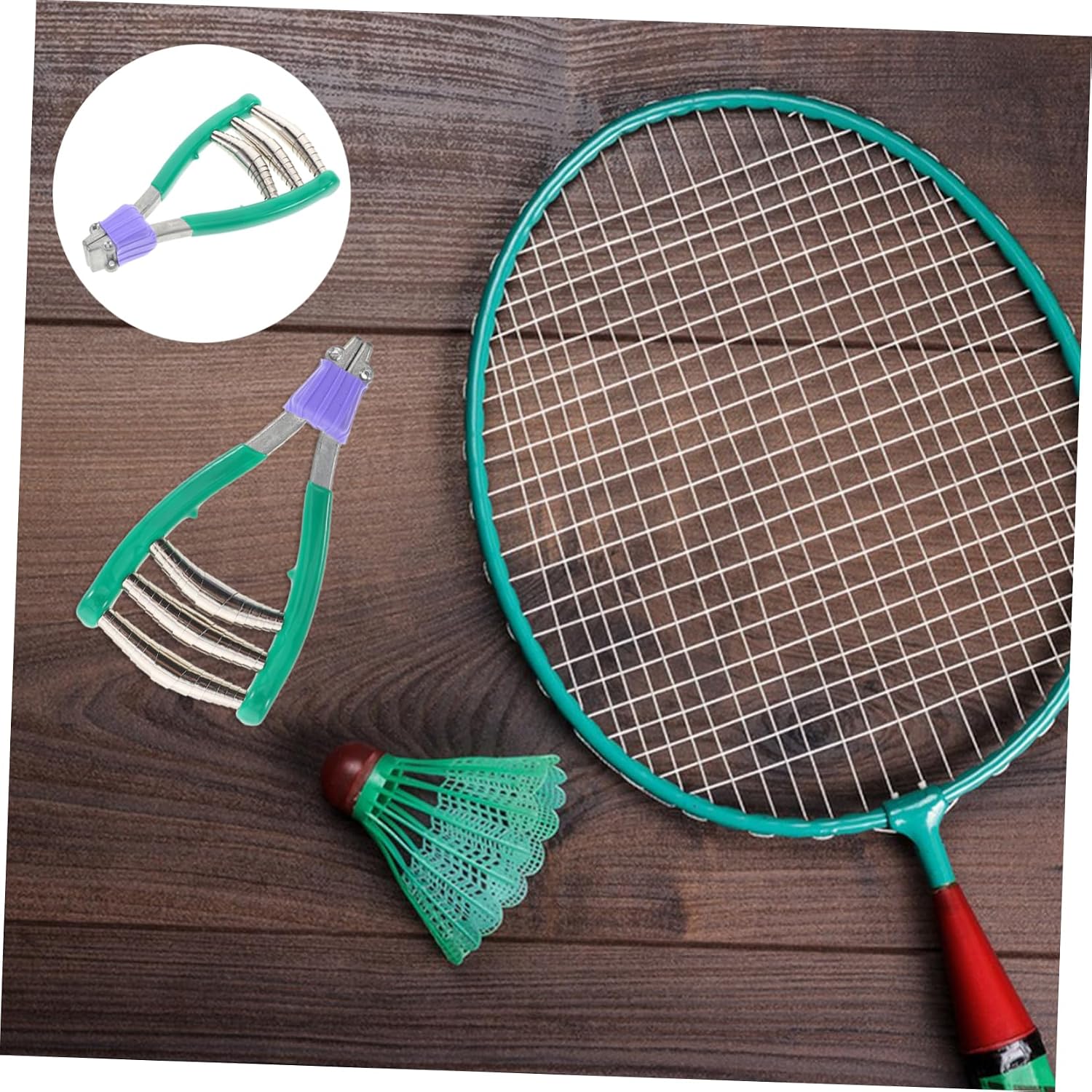 BESPORTBLE Manual Stringing Machine for Tennis Badminton Rackets Clamp Green Racket Stringing Tool