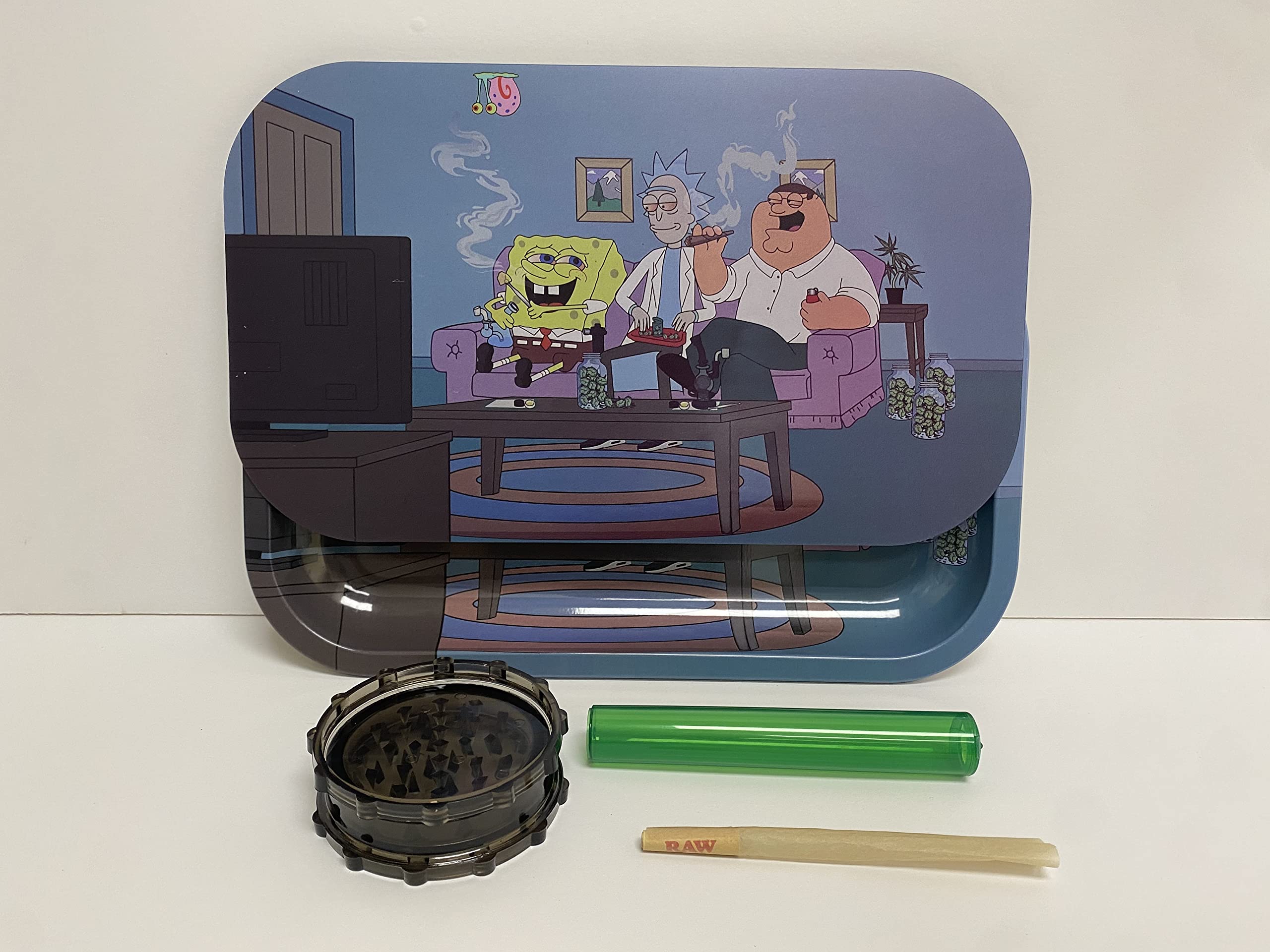 Amazon.com: Metal Rolling Tray 11x7 Inches Homer Rick and Morty New Rare  Design Limited Supply : Health & Household