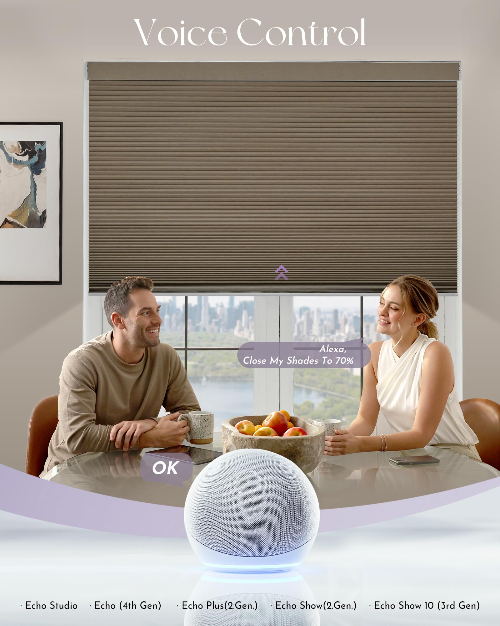Amazon.com: Graywind Smart Custom Cellular Shades Compatible with