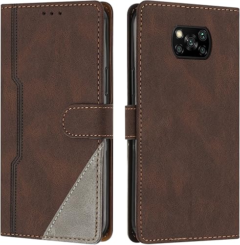Case for Xiaomi Poco X3X3 ProX3 NFC, Business Splicing Leather Magnetic Credit Card Holder Kickstand Wallet Cover Case for Xiaomi Poco X3X3 ProX3 disponible en Yaxa Peru