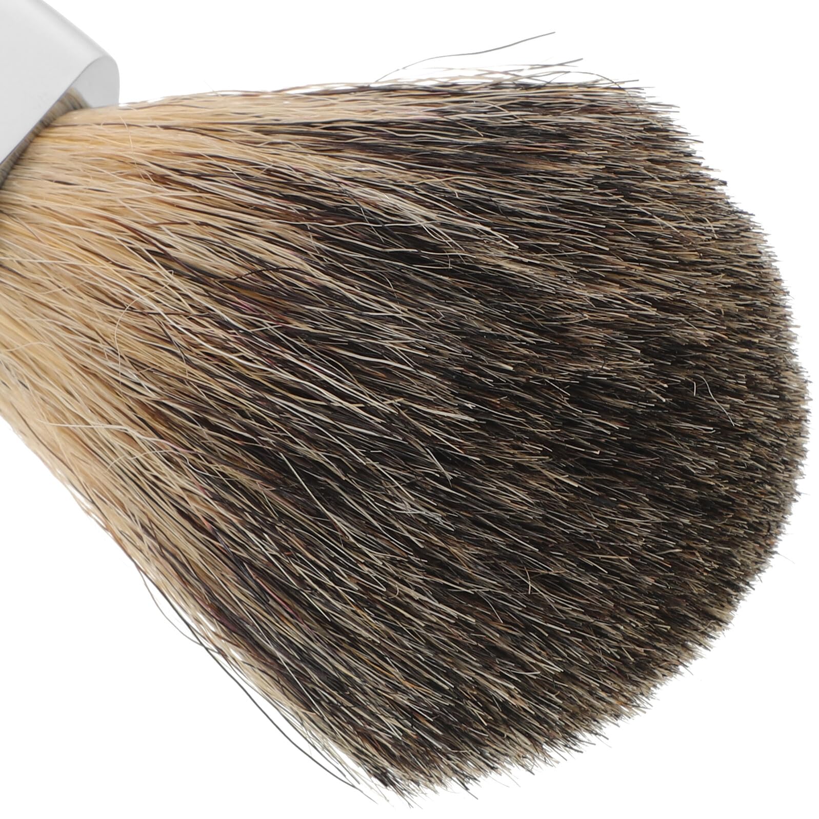 Pennello da Barba in Tasso 3001, Legno e Metallo, Coffee | Impugnatura Salda, Delicato su Tutti i Tipi di Pelle, Accessorio Uomo per Rasatura e Cura del Viso