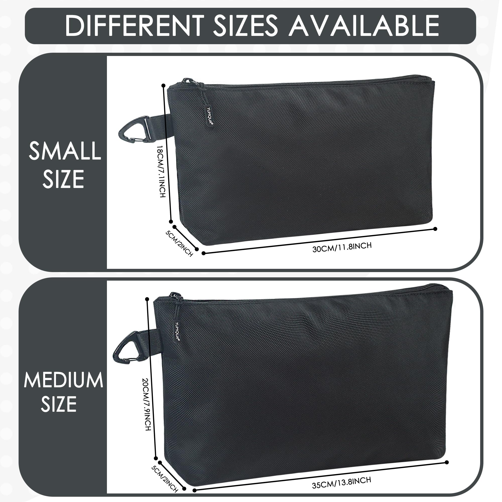 Pochette à outils – Pochette à outils compacte à fermeture éclair – Petit sac de rangement robuste Oxford 1680D durable avec clip de ceinture pour homme et femme – Électricien, charpentier, bricolage