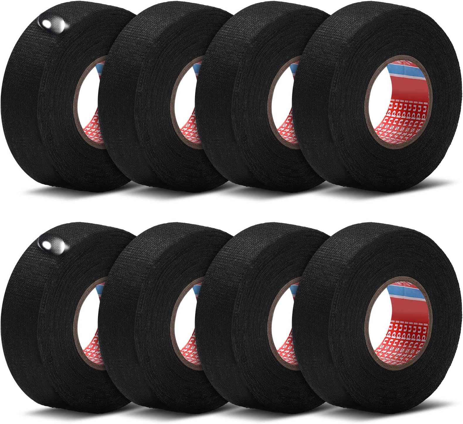 Wire Harness Cloth Electrical Tesa Tape Wire Loom Harness Automotive Heat Proof Cloth Tape for Automotive Electrical Wrap Protection Insulation Cable Fixed 1 Inch x 49.2 FT(8 Rolls)