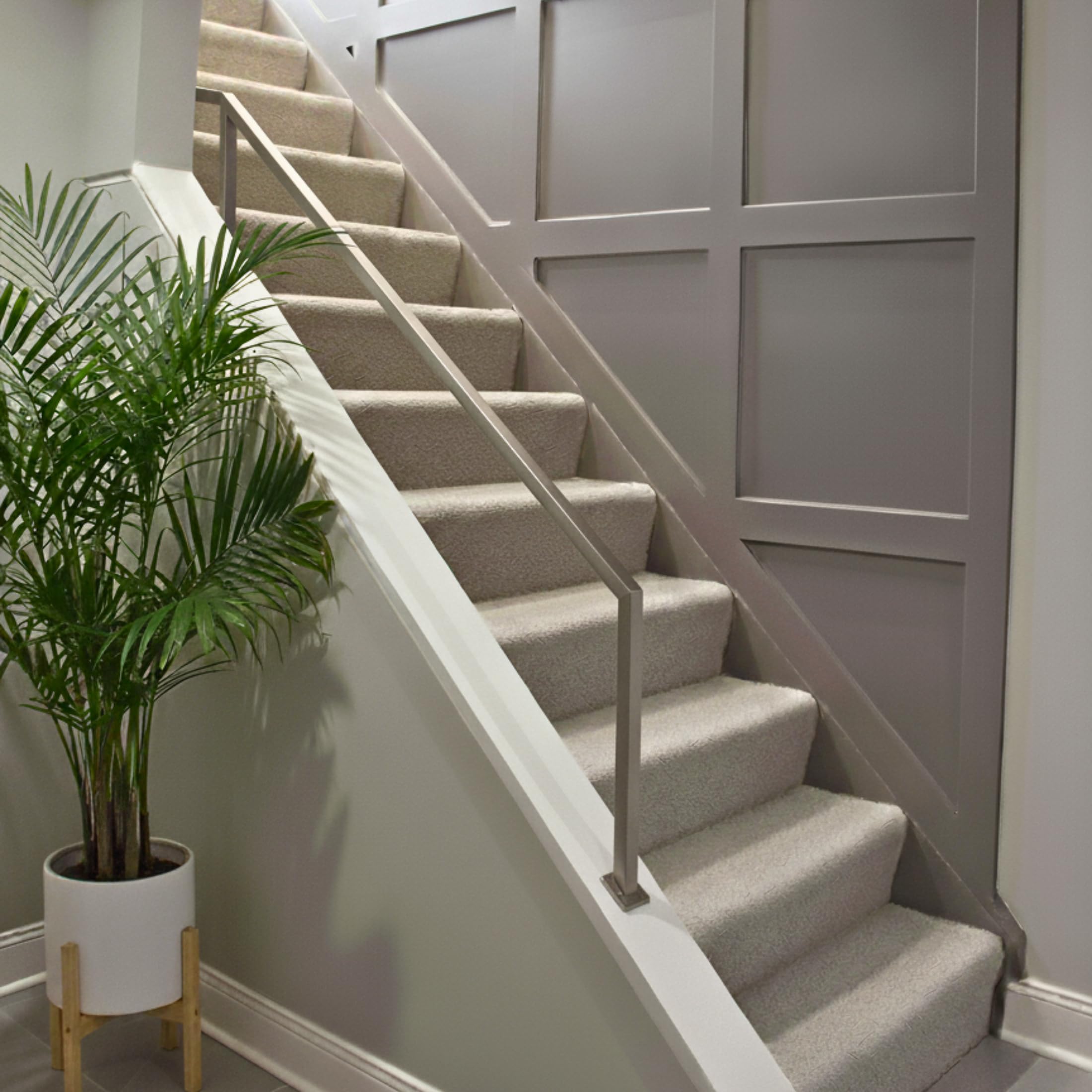 Sterzeal Plain Shakermdf Wall Panelling Kit – 10X100cm & 7X50cm Pre-Cut Mdf Slats+Free Adhesive | Diy Shaker Wall Panels For Hallways, Stairs & Living Rooms | Paintable Mdf Strips For Wainscoting & Decorative Walls