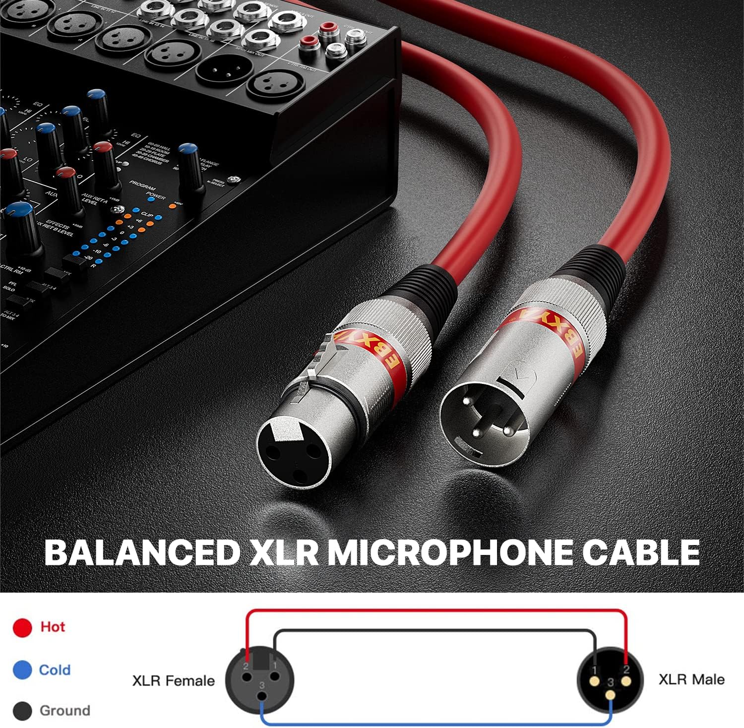 Paquetes de cable de audio XLR de color Colombia