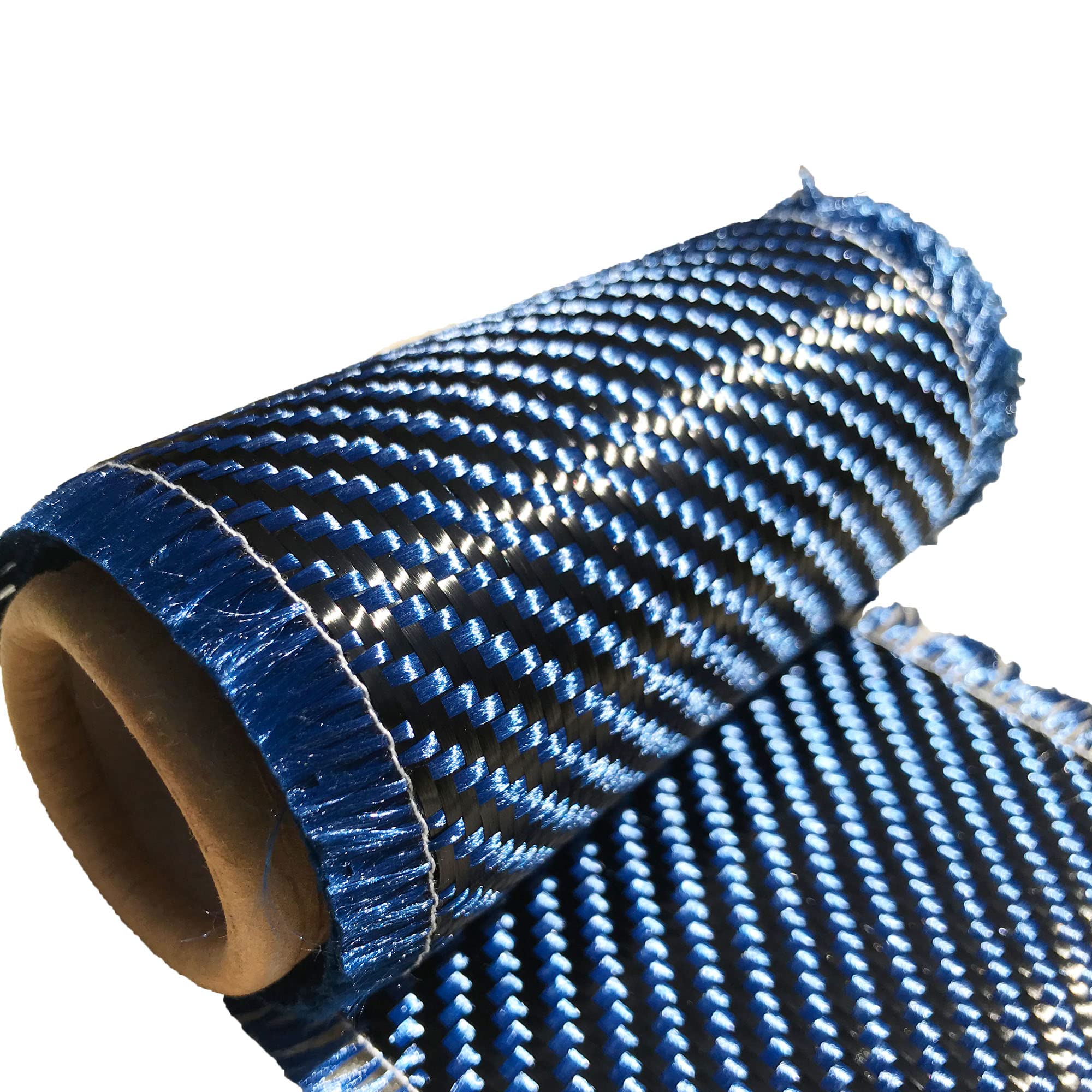 KARBXON - 4 in x 5 ft - Carbon Fiber Fabric - Blue - 3K - 240g/meter Twill Weave Advanced Fiber Cloth Fabric - Rolled 4” Wide Hemmed Fabric for Repair, Drones, RC & DIY Projects 4