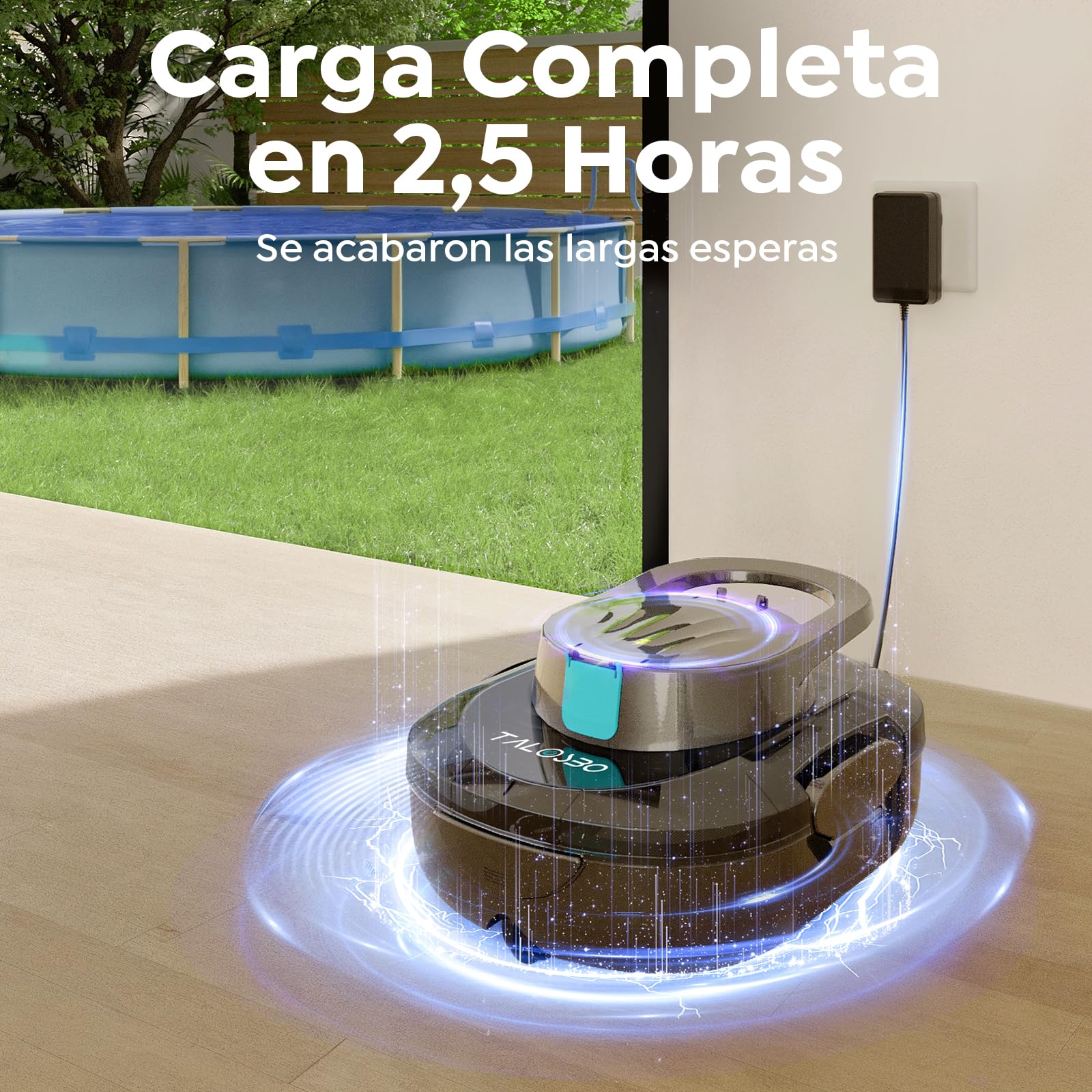(2026 Upgrade) S1PRO Robot Piscina, Doble Motor Robot Limpiafondos Piscina Sin Cable, 120 Min de Limpieza, Carga en 2.5h, Autoaparcable, para Piscinas de Fondo Plano 100 m²