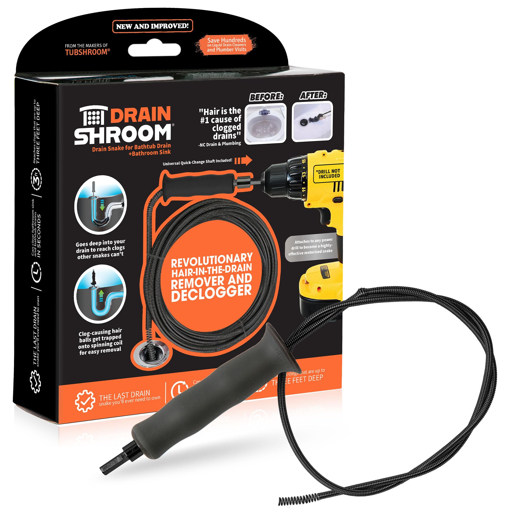 DrainShroom Drain Snake Auger