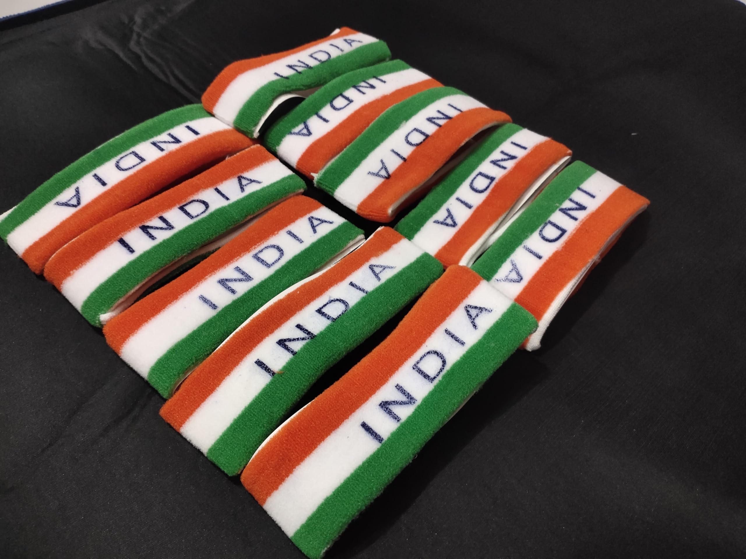 Indian Flag Tricolor Sports Headband, Independence Day Accessory, Pack of 12-image-42